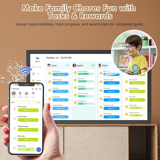 Smart Digital Calendar Chore Chart-for-Family-Planner - Image 5