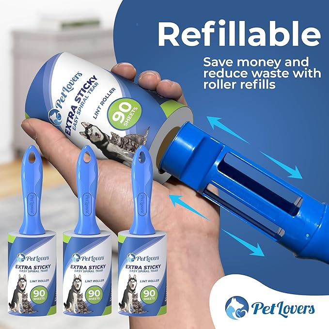PetLovers Extra Sticky Lint Roller Value Set 270 Sheets - Image 6