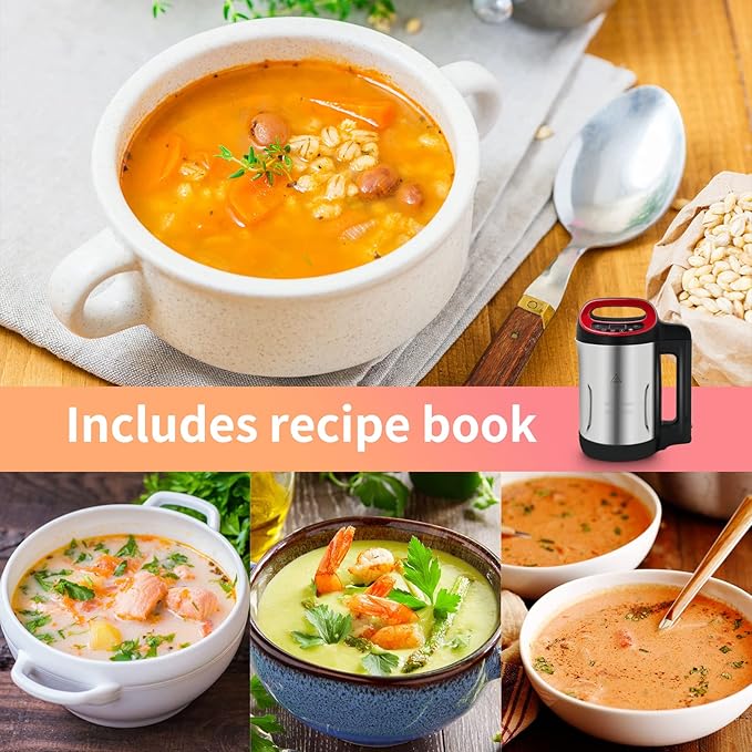 Soup Maker 1.6 L, 4-in-1 Multifunctional Smooth Soup and Chunky Soup Machine - Image 3