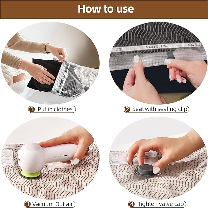 VACKFOX 12 Pack Vacuum Bags for Travel - Image 5