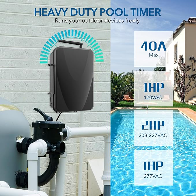 BN-LINK Pool Timer, Outdoor WiFi Timer Switch - Image 2