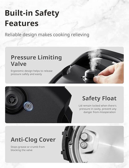 COMFEE' 9-in-1 Electric Pressure Cooker, 14 Presets Instant Multi Cooker Olla - Image 6