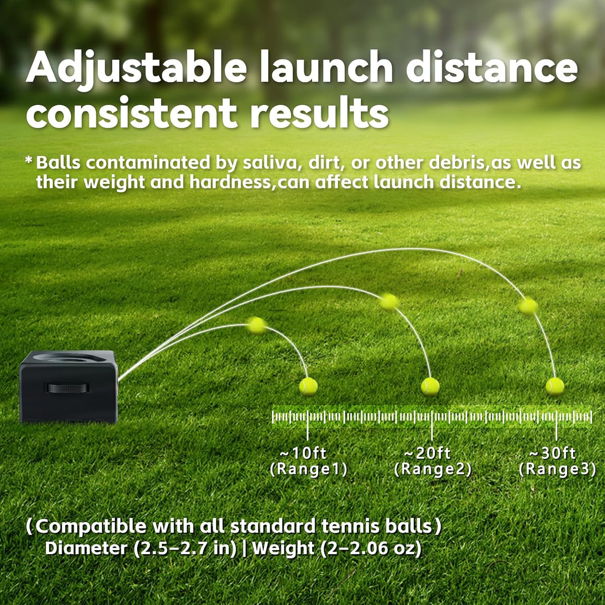 vkl automatic dog ball launcher pro for medium, package contents