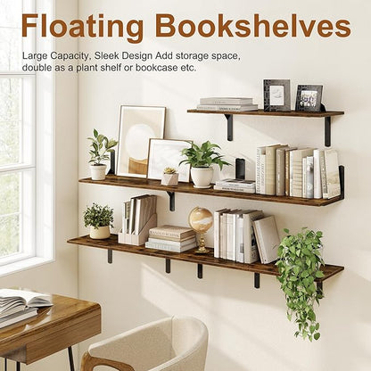 16" W x 12" D Floating Shelves for Wall, 12 Inch Deep Floating Shelf - Image 5