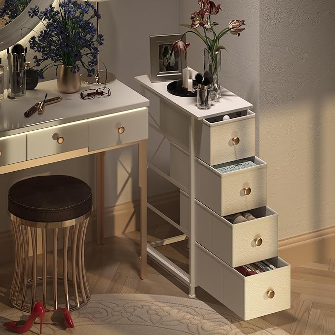 GiftGo Narrow Dresser Cabinet Vertical Slim Dresser Chest of Drawers Skinny - Image 4