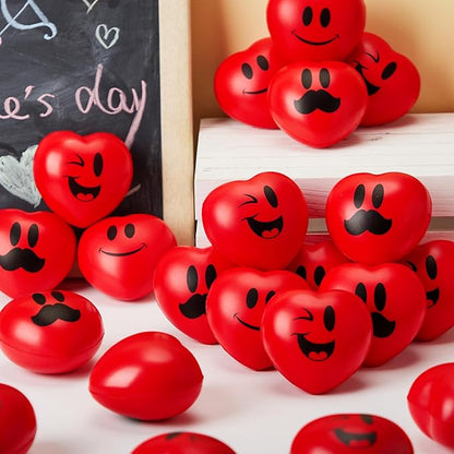 JOYIN 15 PCS Valentines Day Heart Shaped Stress Relief 3“ Balls - Image 7