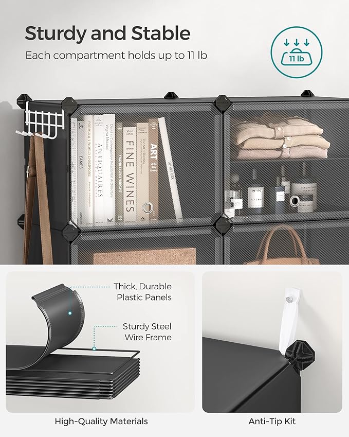 SONGMICS Shoe Rack Organizer, 8-Tier Shoe Storage Cabinet - Image 5