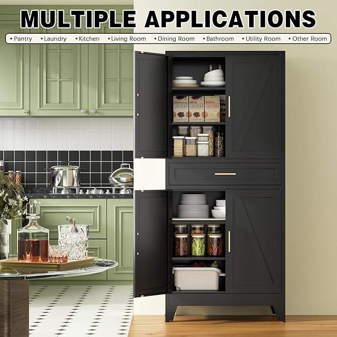 COFaR 71" Tall Metal Storage Cabinet - Image 3