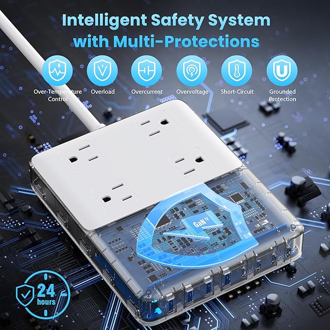 12-in-1 Charging Station USB C Power Strip - Image 7