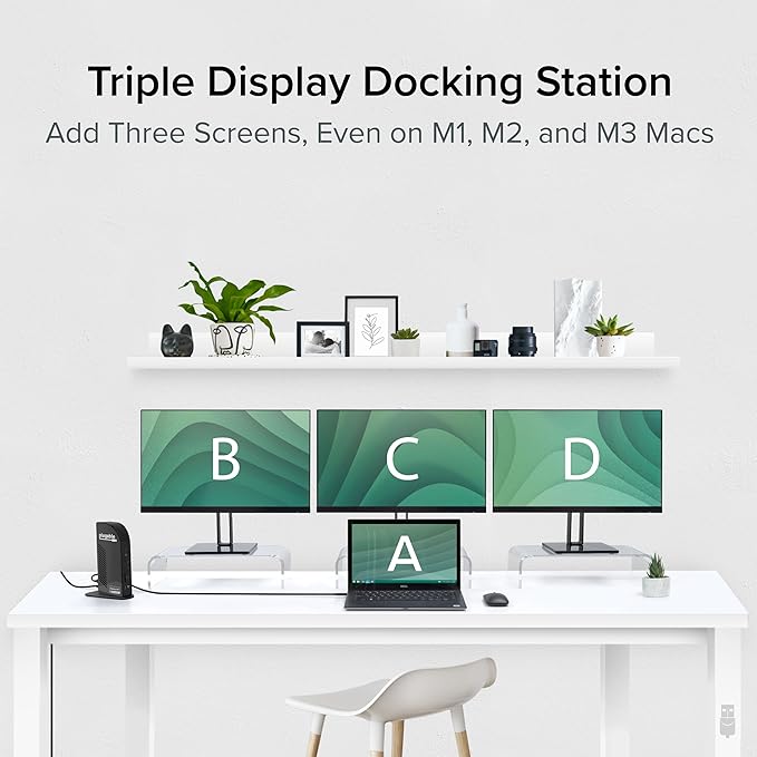 Plugable USB-C Triple Monitor Docking Station: 13-in-1 Laptop Dock - Image 3