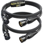 Short XLR Cables 3.3ft 2 Pack, Kevlar-Reinforced Nylon Braided & OFC Shielded by AA