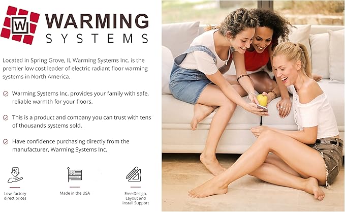 130 Sqft Warming Systems 120 V Electric Tile Radiant Floor Heating Cable - Image 7