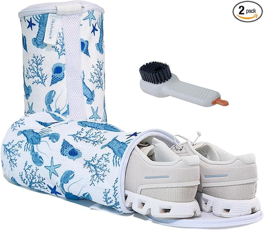 Shoe Washing Machine Bags with Sneaker Brush – Deep Clean & Protection Thick by Unknown