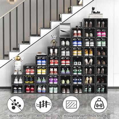 12 Pack Hard Sturdy Thickened Rigid XX Large Shoe Storage Organizer - Image 2