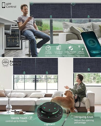 Yoolax Motorized Blinds with Remote, Automatic Window Shades Work with Alexa - Image 3