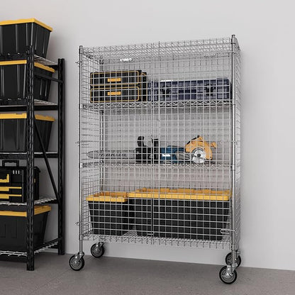 18" W x 48" L x 69" H Heavy Duty Utility Commercial Grade Metal Storage NSF - Image 9