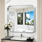 CIRCUMI Silver Bathroom Mirror, Rounded Corner, Tempered Glass, Square Mirror by CIRCUMIMirror