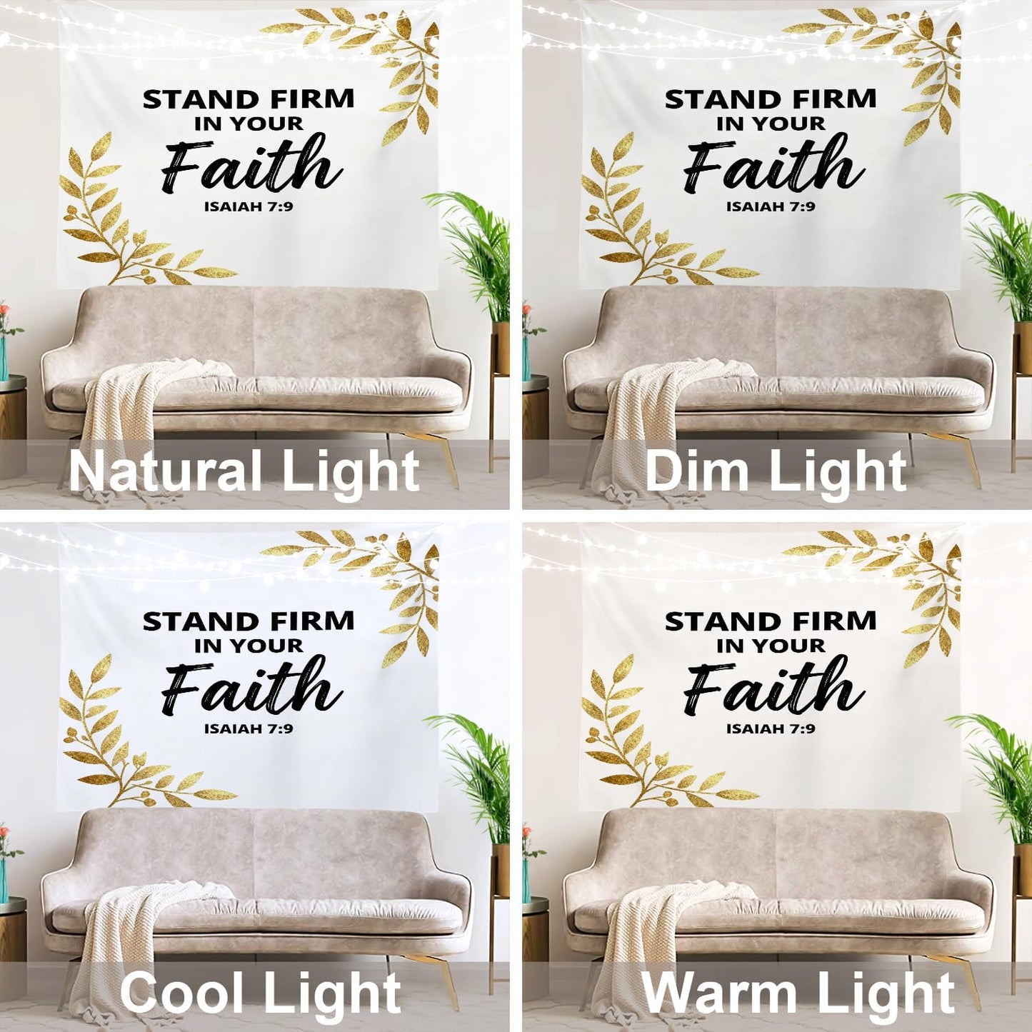Shrahala White S Inspirational Tapestry, Black Christian Words Wall Hanging Hd Print Polyester Backdrop For Dorm Room Bedroom 59.1 X 82.7 In