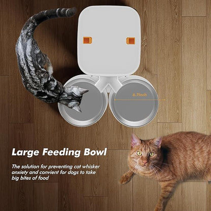 Automatic Cat Feeder for 2 Cats - 8L/34 Cups Large Capacity Auto Food Dispenser - Image 6