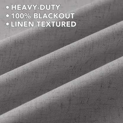 H.VERSAILTEX Linen Curtains 100% Blackout Curtains - Image 5