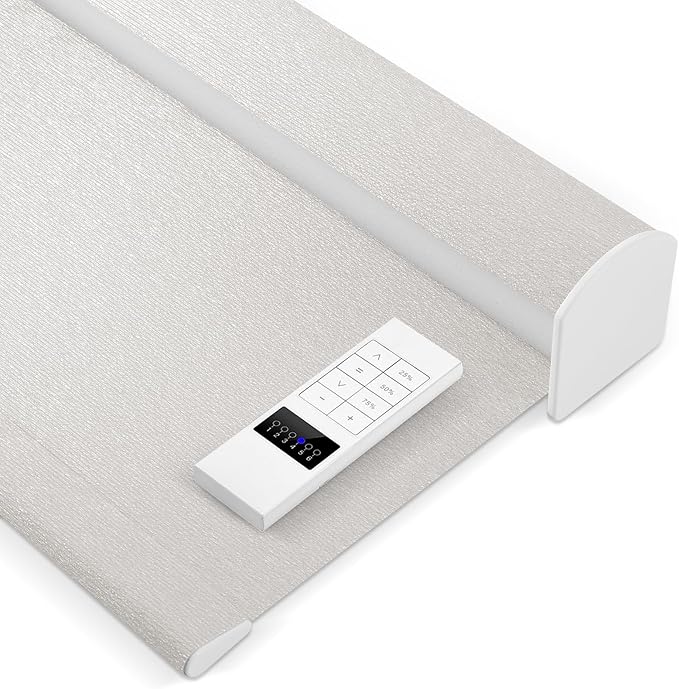 Zshine Motorized Blackout Window Blinds Customize Width Remote Control Wireless by ZSHINEHome