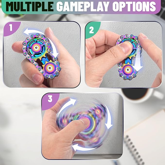 Valentines Day Gifts for Teens Boys Metal Fidget Spinner Toys for Adults - Image 4