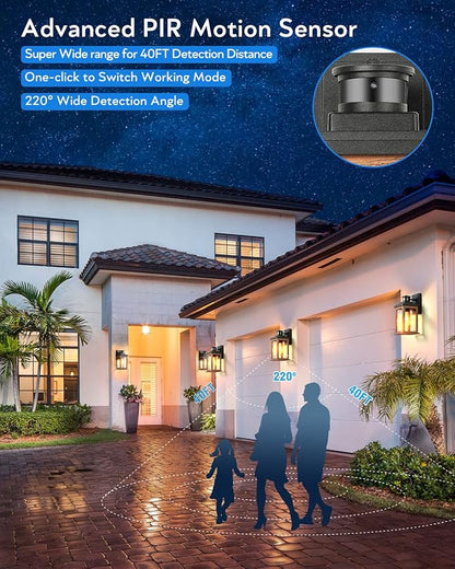 VIANIS Motion Sensor Outdoor Lights, Dusk to Dawn Outdoor Lighting - Image 4