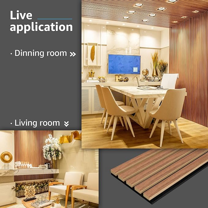Art3d 4-Piece Wood Slat Acoustic Panels - Image 5