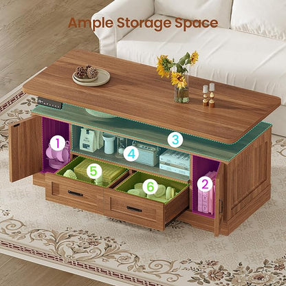 SEDETA 47.2" Electric Standing Coffee Table - Image 5