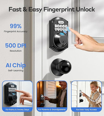 TEEHO TE012W-K WiFi Smart Keyless Entry Door Lock - Image 5