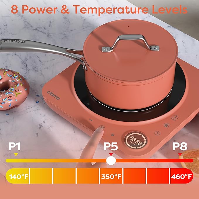 CIARRA CATIH1A-O Portable Induction Cooktop, Slim Single Electric Countertop - Image 4