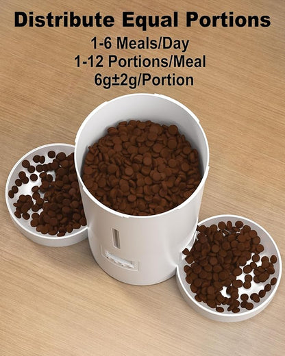 Automatic Cat Feeder for 2 Cats, Dual Bowl Dry Pet Food Dispenser - Image 5