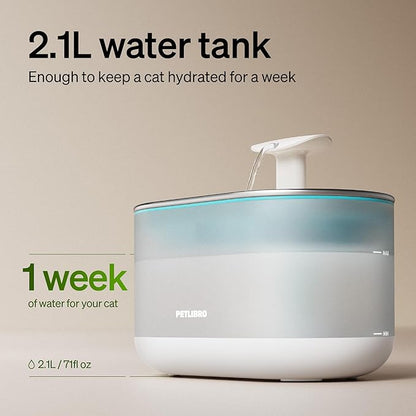 PETLIBRO Cat Water Fountain Stainless Steel, Ultra Quiet, 71fl oz/2.1L - Image 5