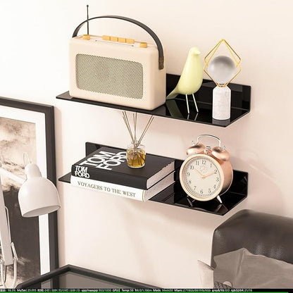20 Inches Acrylic Wall Shelves 2 Pack, Floating Shelf - Image 5