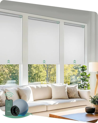 Yoolax Motorized Blinds with Remote, Automatic Window Shades Compatible with by Yoolax