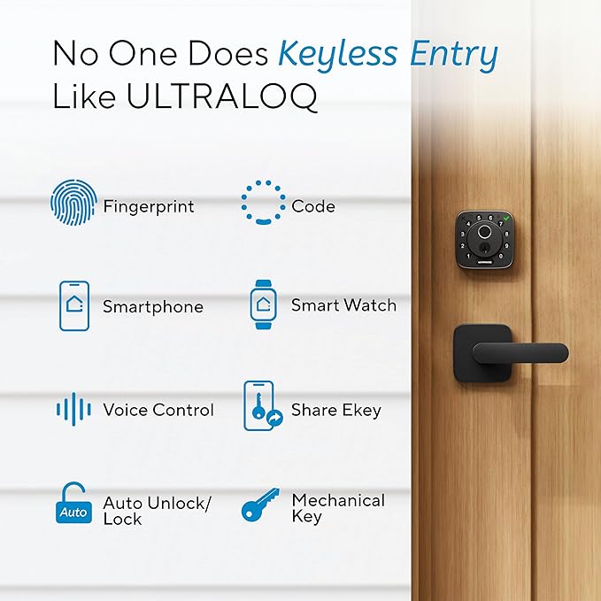 ULTRALOQ Bolt Fingerprint Smart Lock - Image 6