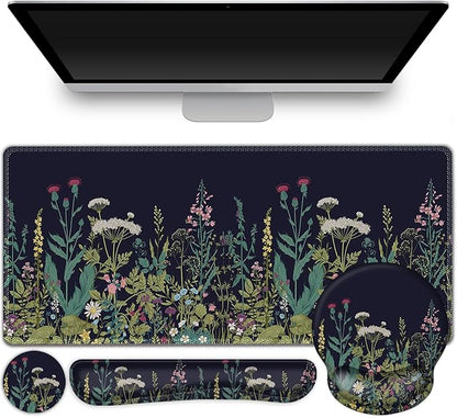 ToLuLu Desk Mat, XXL Large Mouse Pad Wrist Support Set，4 in1 Gaming Mousepad by ToLuLu