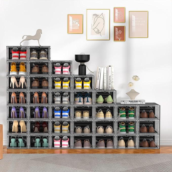 10 Pack Hard Sturdy Thickened Rigid XX Large Shoe Storage Organizer - Image 7