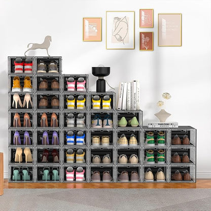 10 Pack Hard Sturdy Thickened Rigid XX Large Shoe Storage Organizer - Image 7