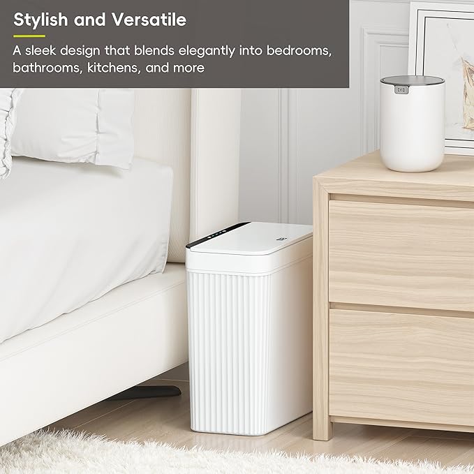 EKO Brio 10L/2.6 Gallon Motion Sensor Trash Can, Automatic Touchless Bathroom - Image 5