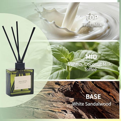 Reed Diffuser, 4 oz Vanilla Cream Scent Diffuser - Image 2