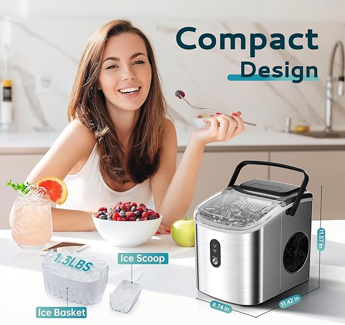 EUHOMY Ice Maker Countertop, Portable Ice Machine - Image 8