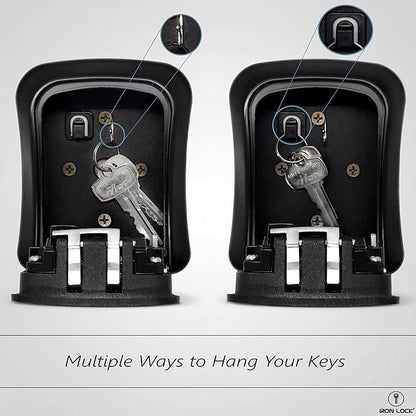 Iron Lock® Key Lock Box Wall Mount – Medium Waterproof Heavy-Duty Metal Safe - Image 5