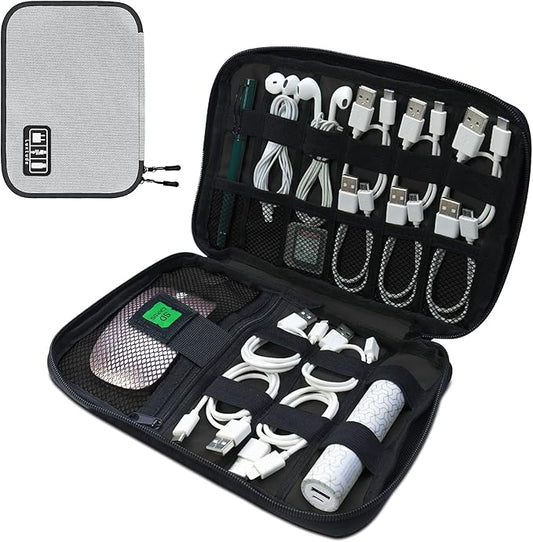 Luxtude Cord Organizer Travel, Flat Cable Organizer Bag, Portable Electronics by Luxtude