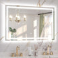 Keonjinn 48" x 30" Lighted Bathroom Mirror, Frontlit & Backlit Frameless LED by Keonjinn