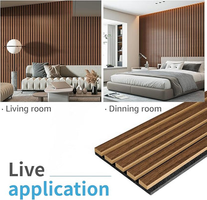 Art3d 4-Pack 94.5 x 7.9 inch Acoustic Wood Slat Wall Panels - Image 3