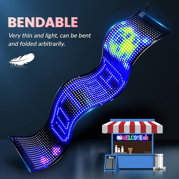 RAYHOME Scrolling Huge Bright Advertising LED Signs, Flexible USB 5V LED Store - Image 5
