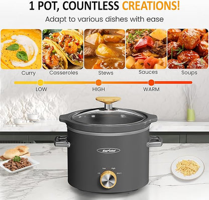 Sunvivi 2 Quart Slow Cooker, Small Slow Cooker - Image 4