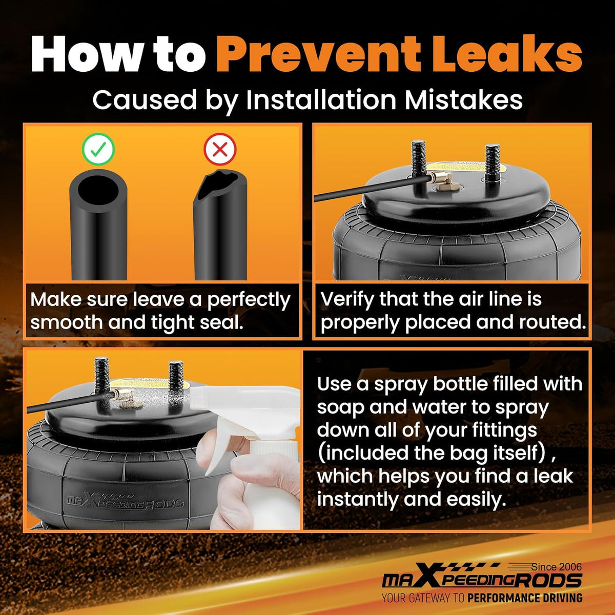 maXpeedingrods 5000 lbs Rear Air Suspension Bags Kit for Ford Excursion 4WD 2...