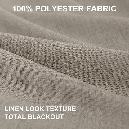100% Blackout Shield Linen Blackout Curtains - Image 8
